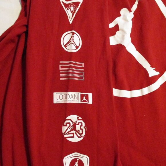 Jordan Men X Large Red White Basketball 23 Airman Long Sleeve Shirt - Picture 6 of 9